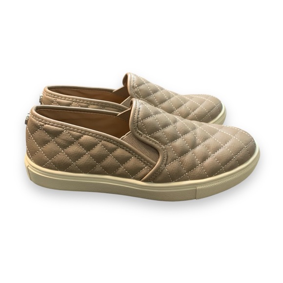 Steve Madden Shoes Ecentrcq Womens Quilted Slip-On Taupe Comfort Casual 7.5M Tan - Picture 4 of 7